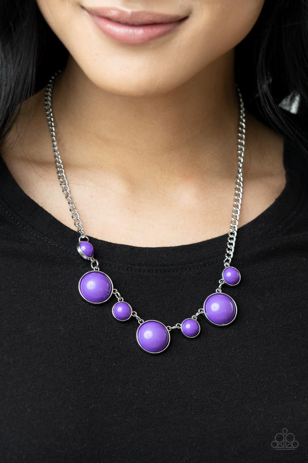 Prismatically POP-tastic - Purple Beaded Necklace