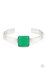 Prismatically Poppin - Green Vibrant Cuff Bracelet