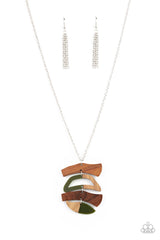 Woodwork Green Necklace