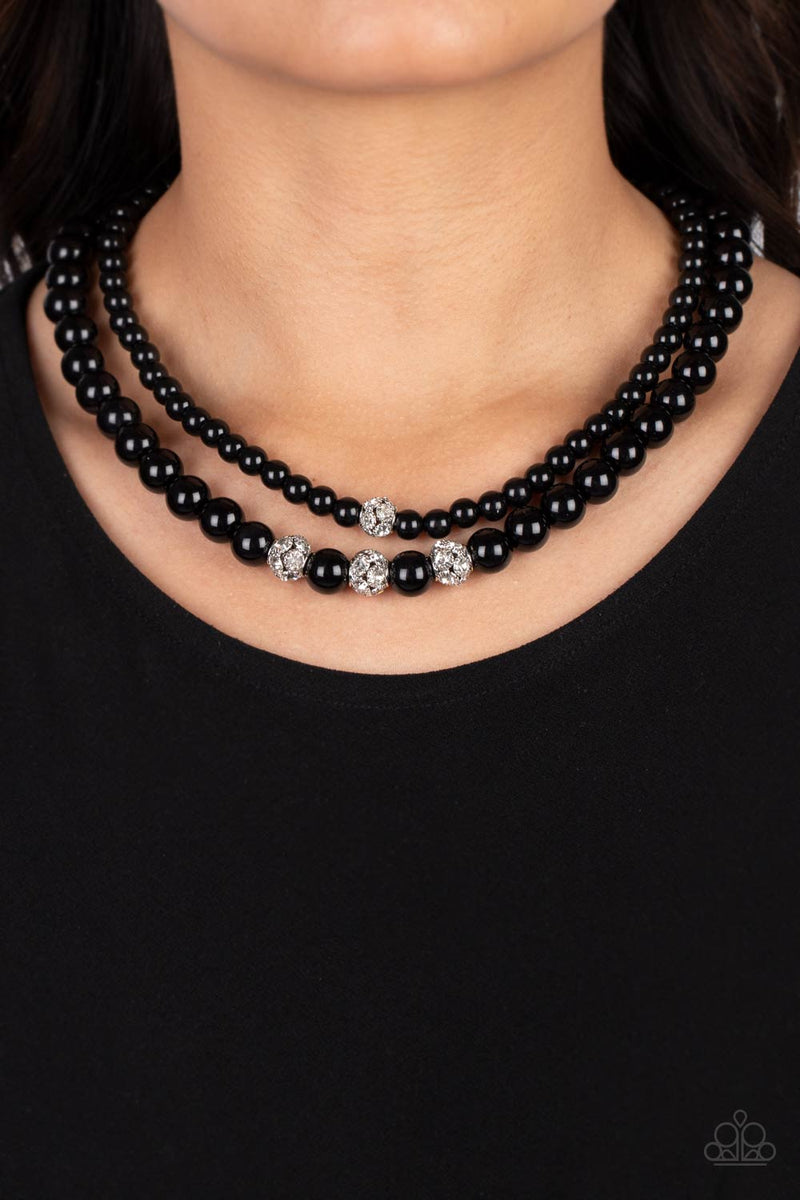 Brilliant Ballerina - Stunning Black Beaded Necklace