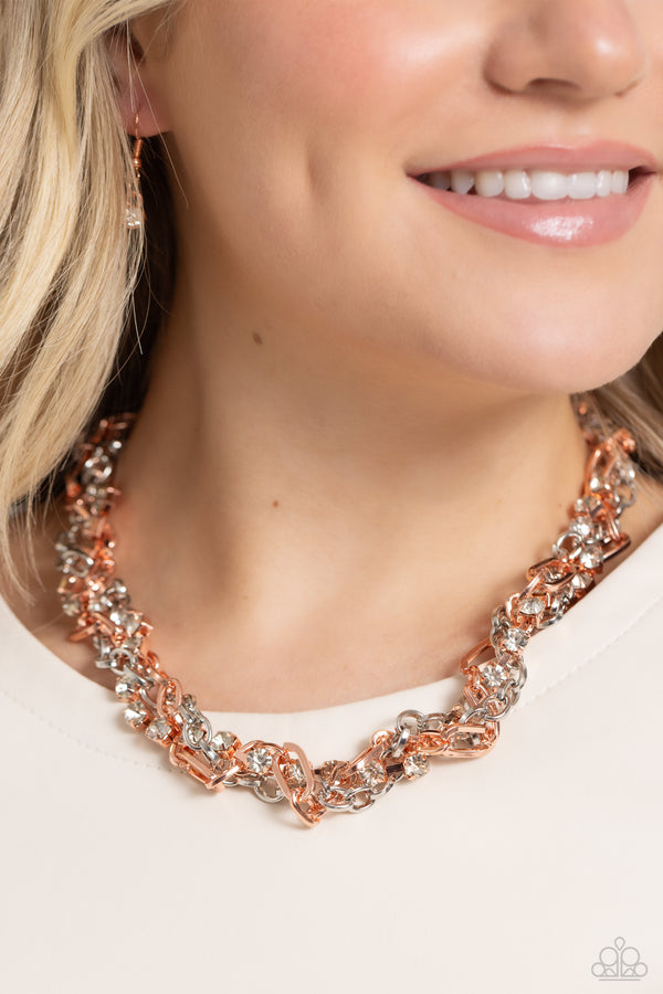Totally Two-Toned - Copper Paparazzi Necklace