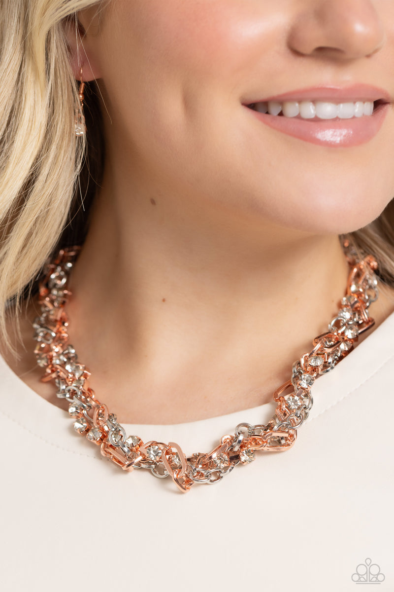 Totally Two-Toned - Copper Paparazzi Necklace